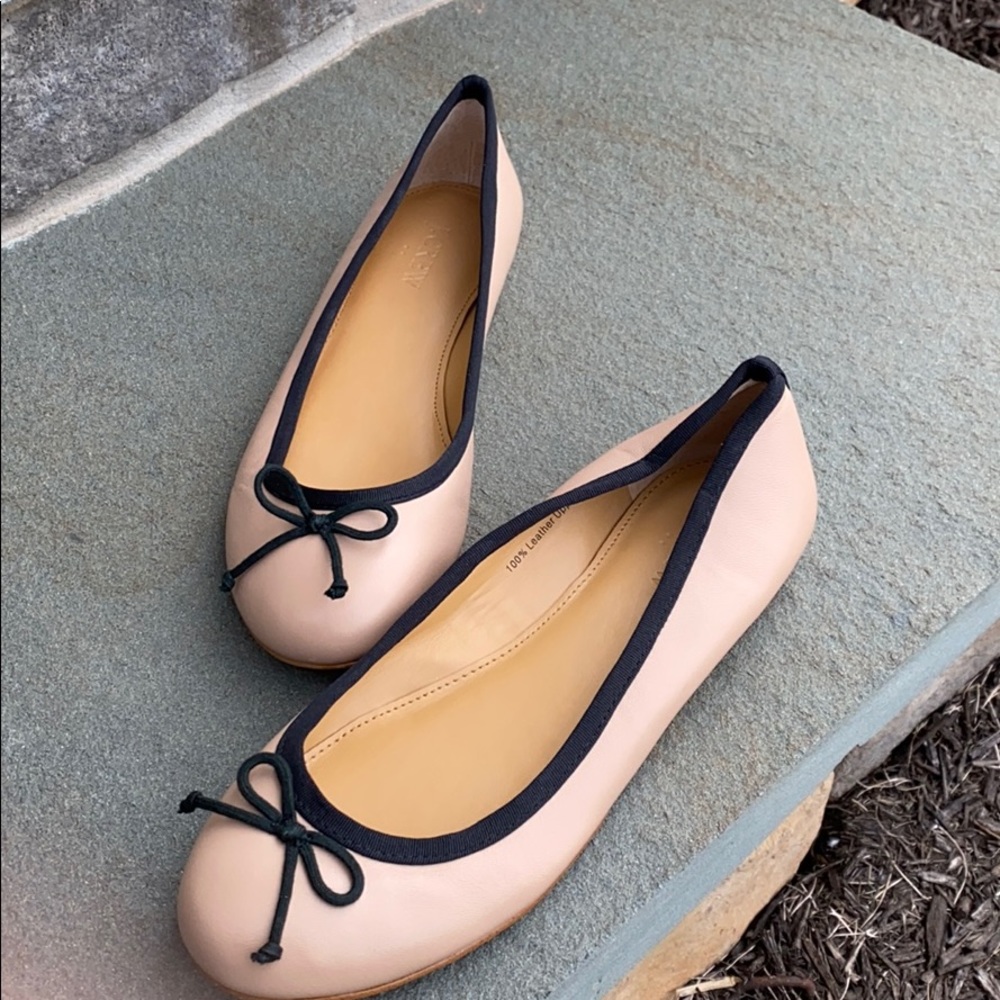 Jcrew leather never worn ballet flats